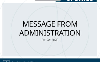 Message from Administration – April 28